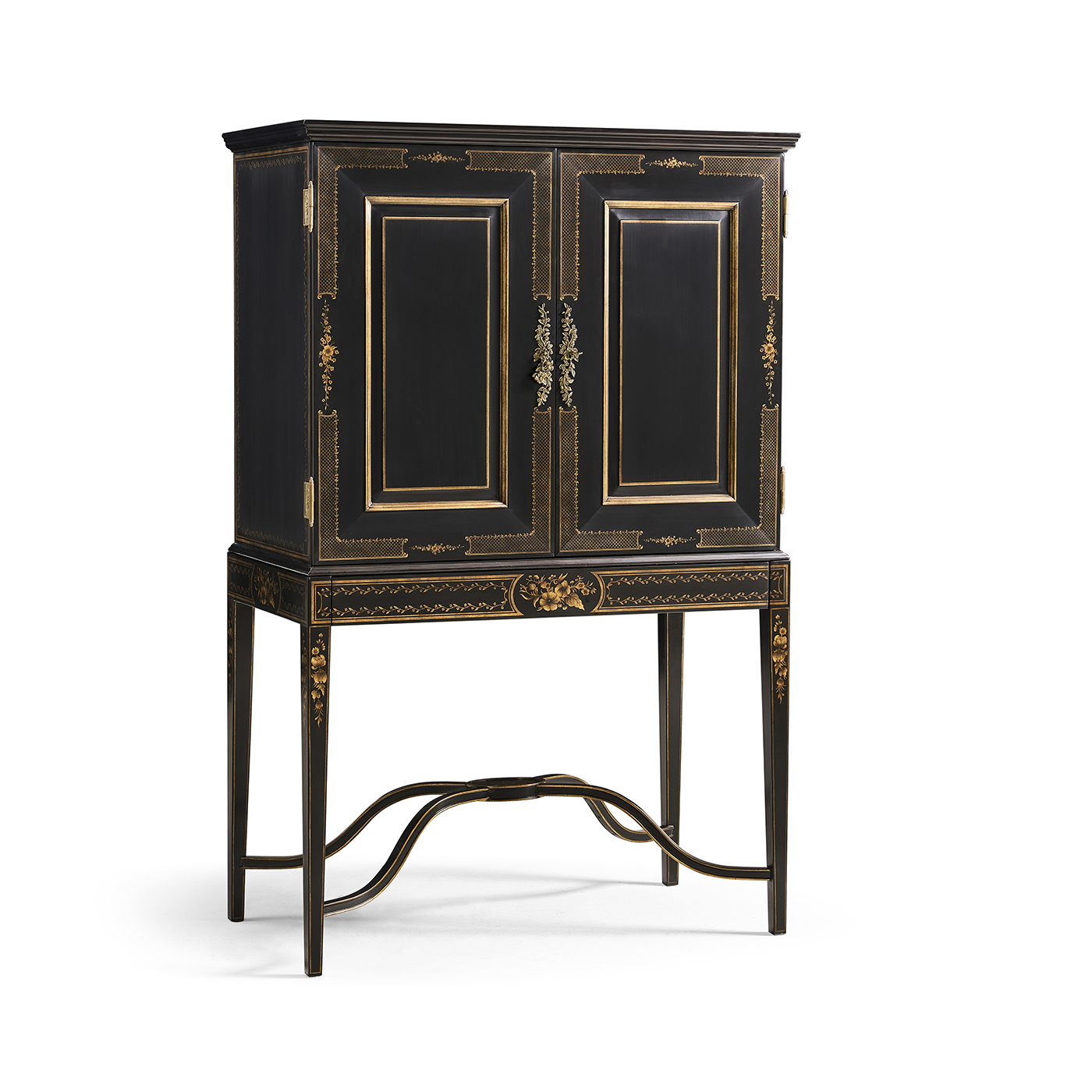 Formal Black & Gold Drinks Cabinet