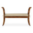 Regency Walnut Bench with High Cross Arms