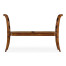 Regency Walnut Bench with High Cross Arms