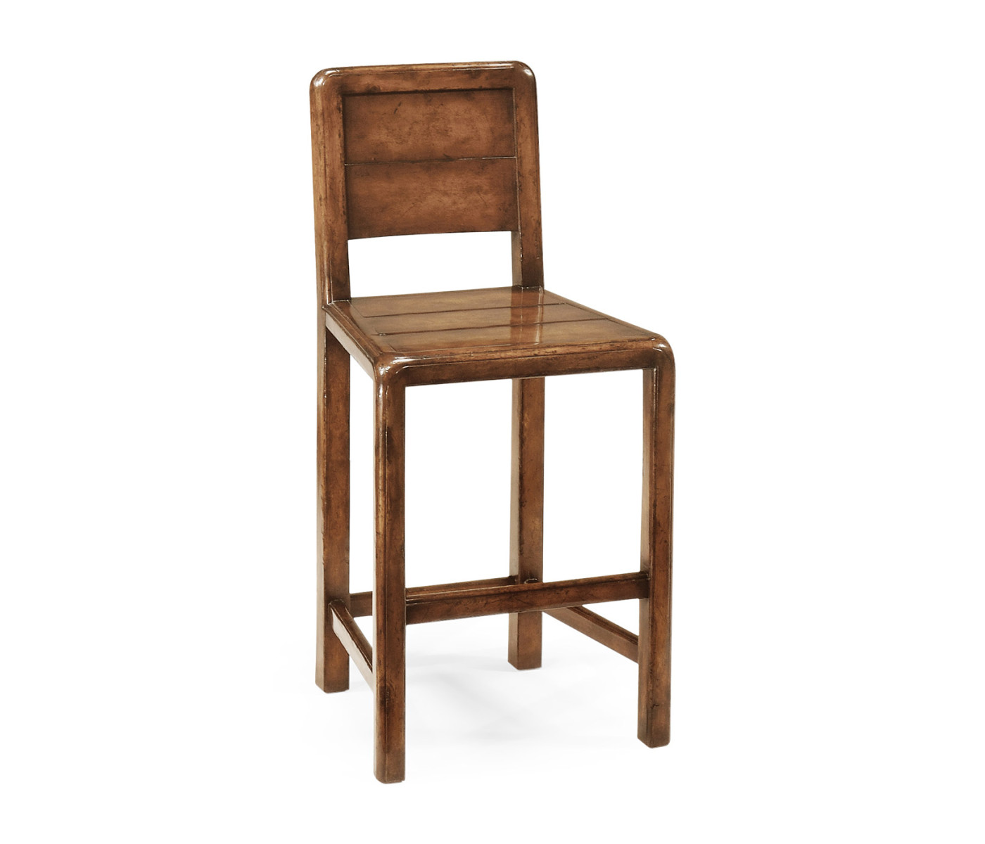 Planked walnut counter stool (Side)
