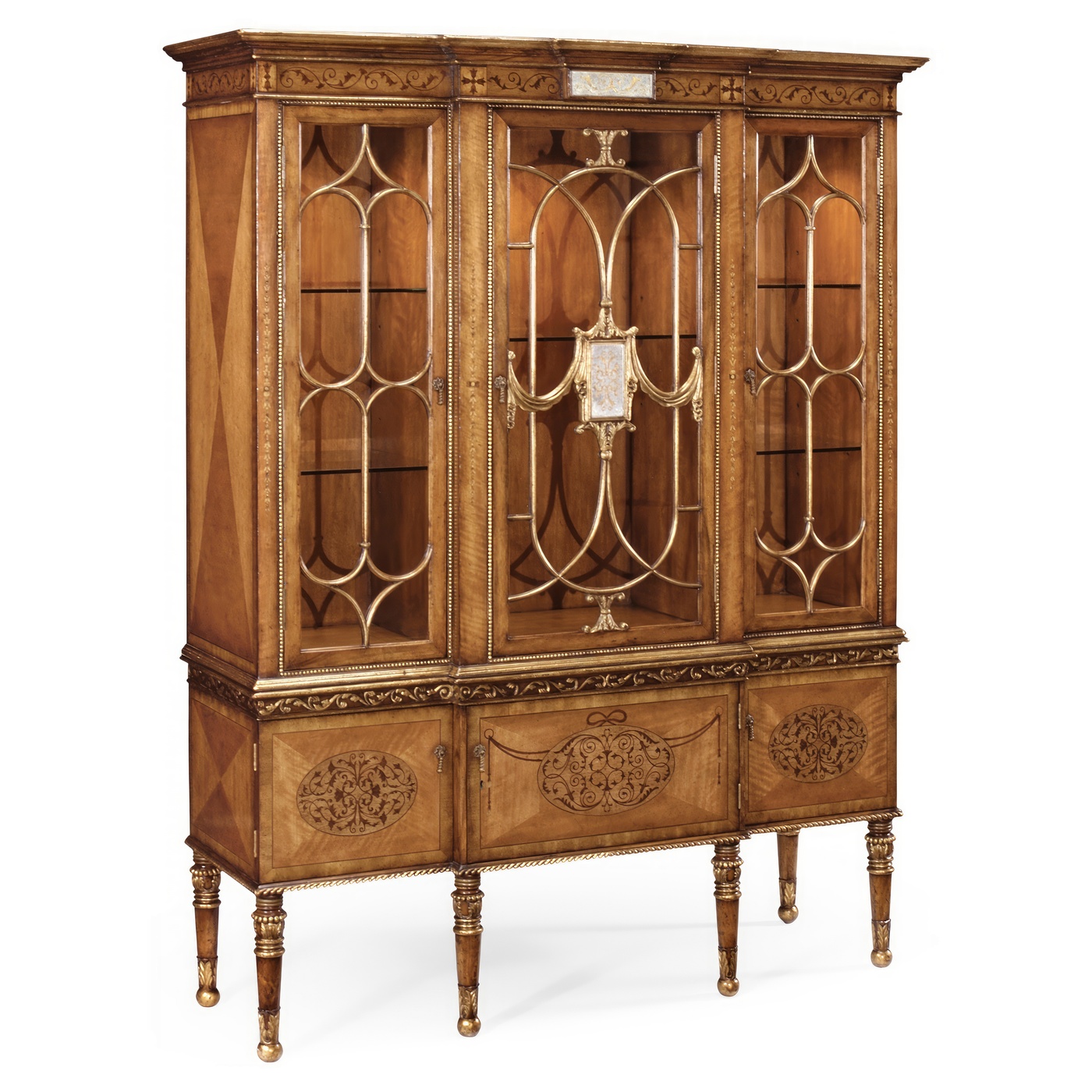 Satinwood Display Cabinet