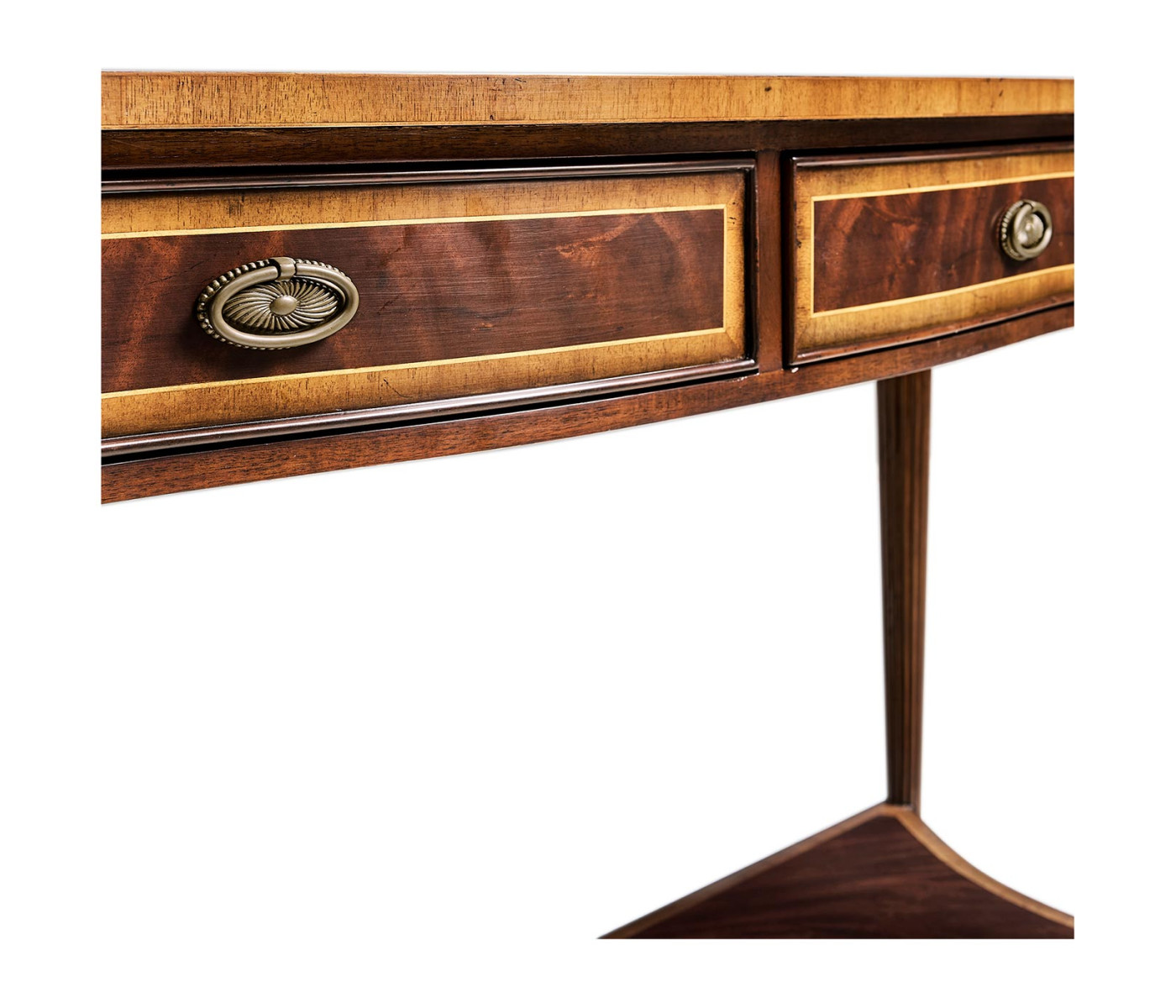 Serpentine Mahogany Console Table