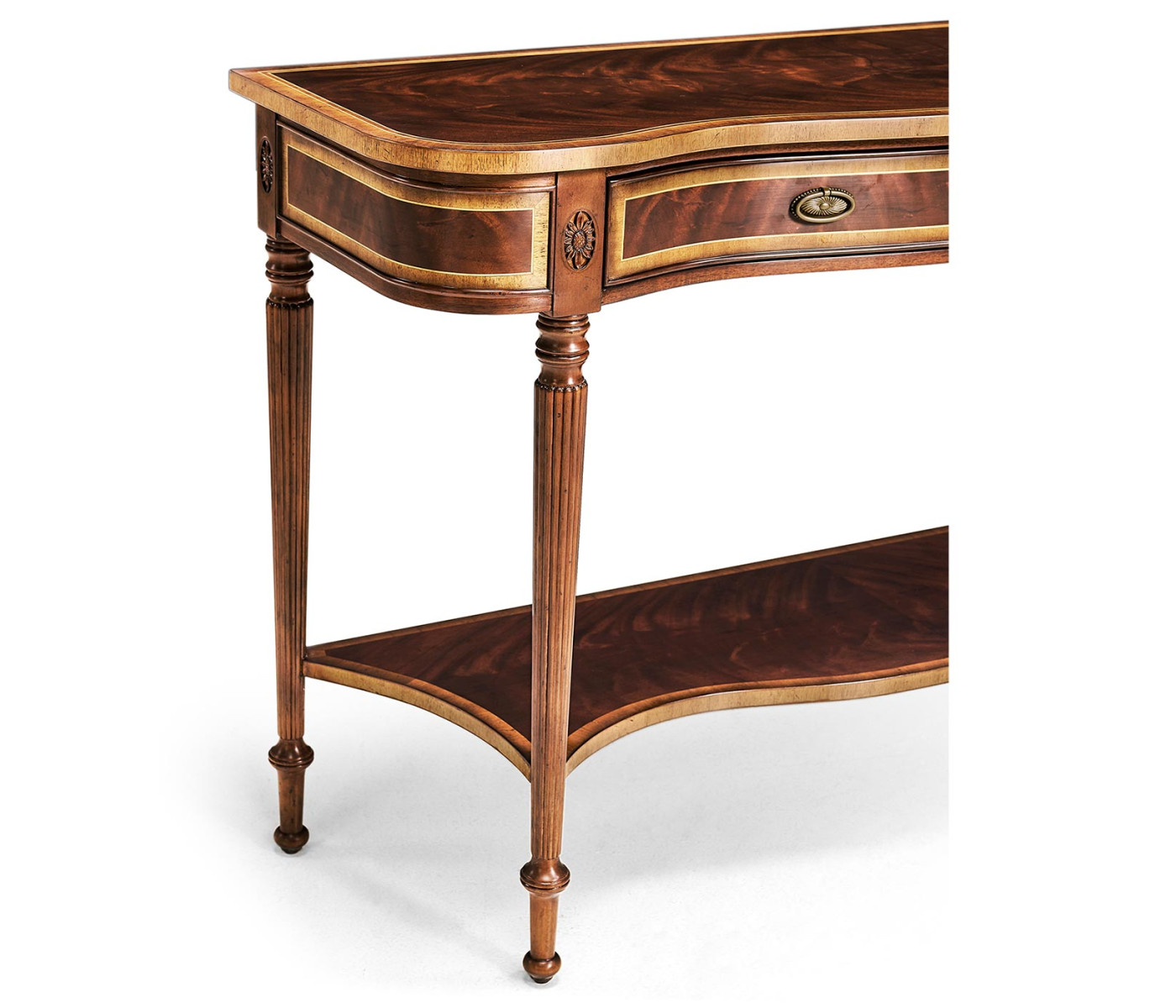 Serpentine Mahogany Console Table