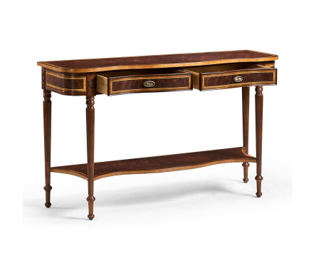 Serpentine Mahogany Console Table