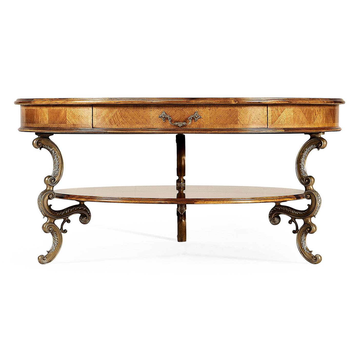 Satinwood & Marquetry round coffee table