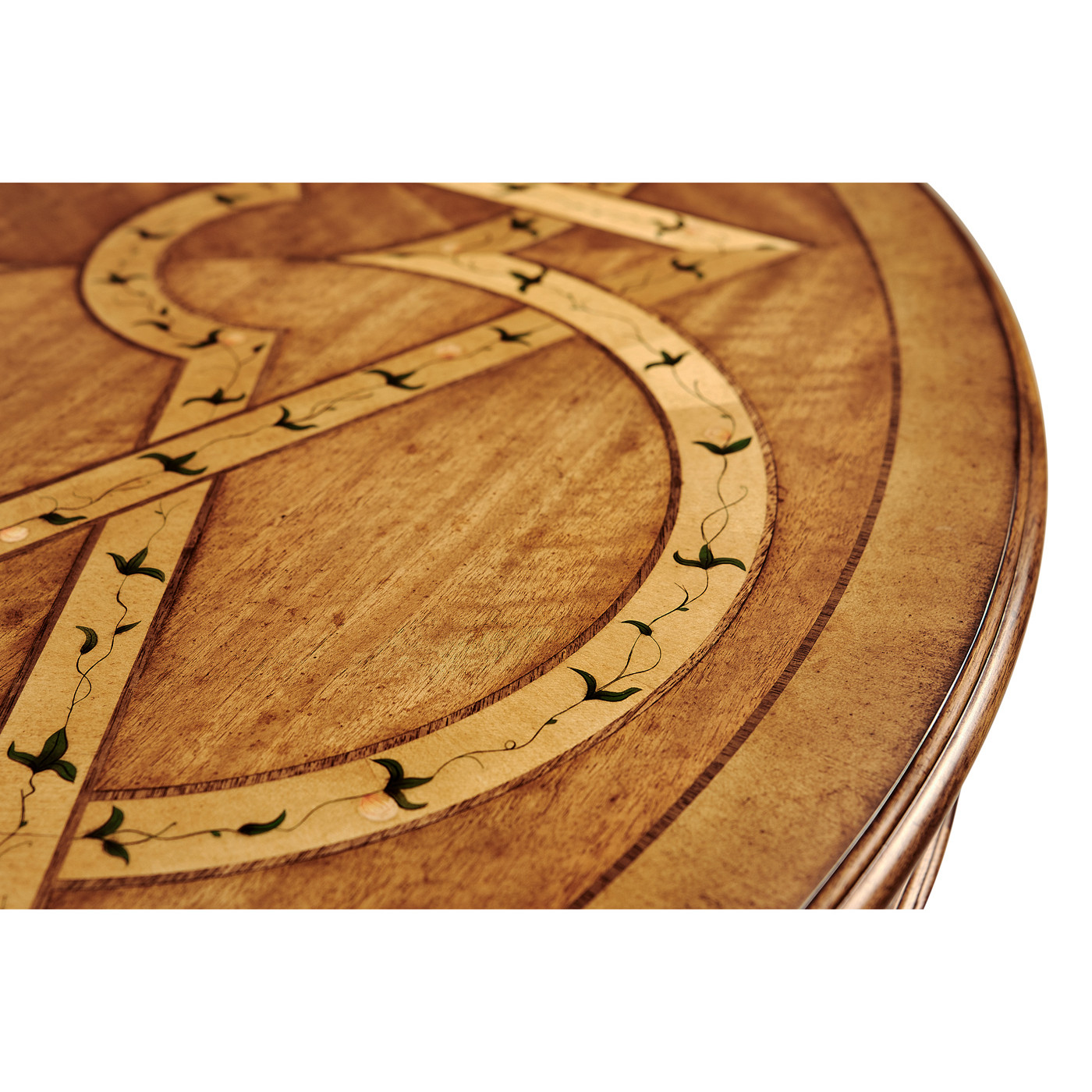 Satinwood & Marquetry round coffee table