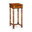 Rope twist walnut square side table (small)