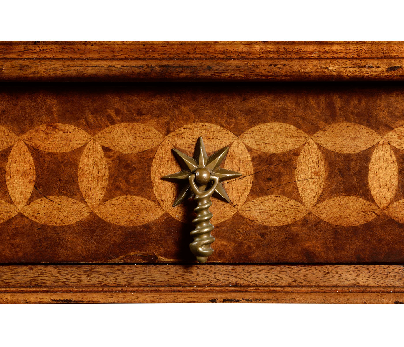 Rope twist walnut square side table (small)