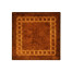 Rope twist walnut square side table (small)