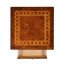 Rope twist walnut square side table (small)