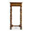 Rope twist walnut square side table (small)
