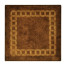 Rope twist walnut square side table (small)