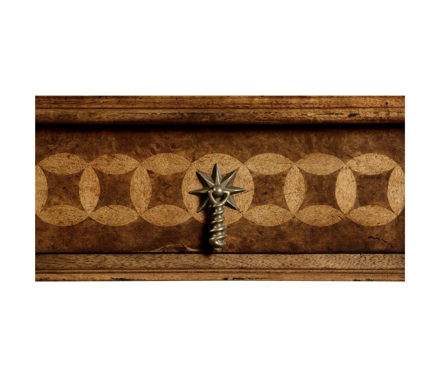 Rope twist walnut square side table (small)