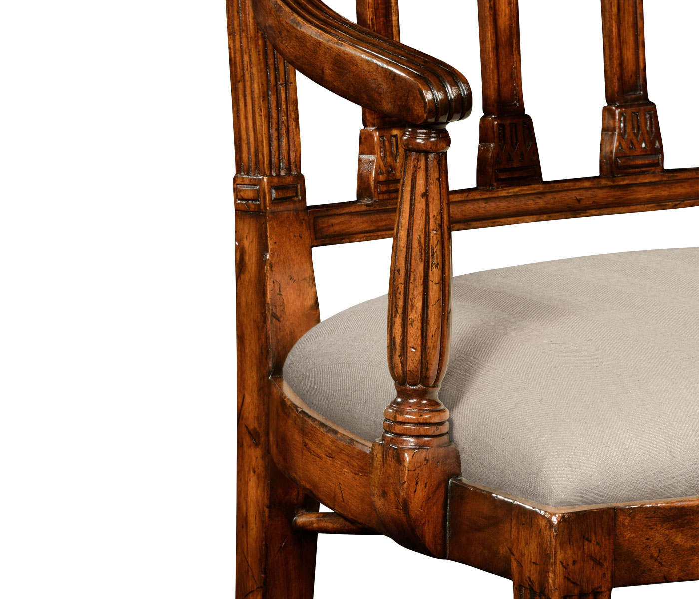 Dining chair with column back (Arm)