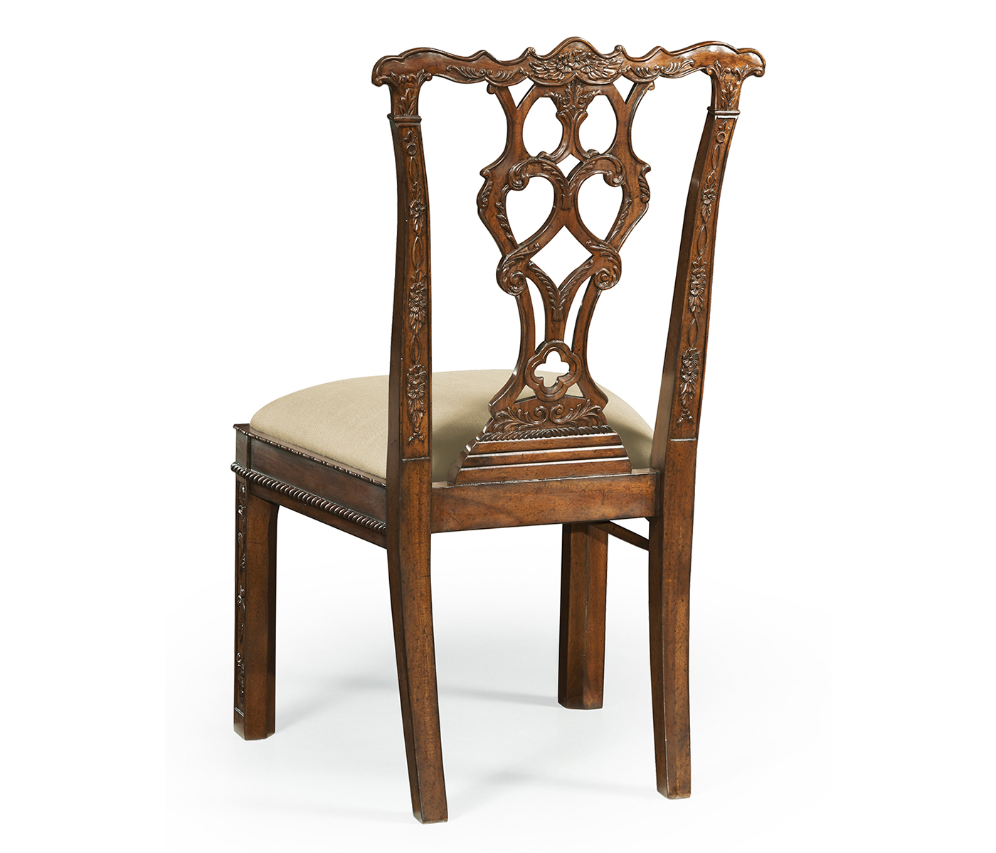 Chippendale Rococo Quatrefoil Side Chair