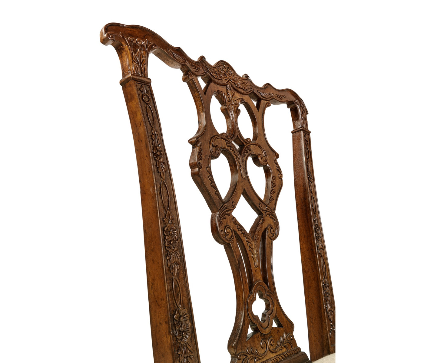 Chippendale Rococo Quatrefoil Side Chair