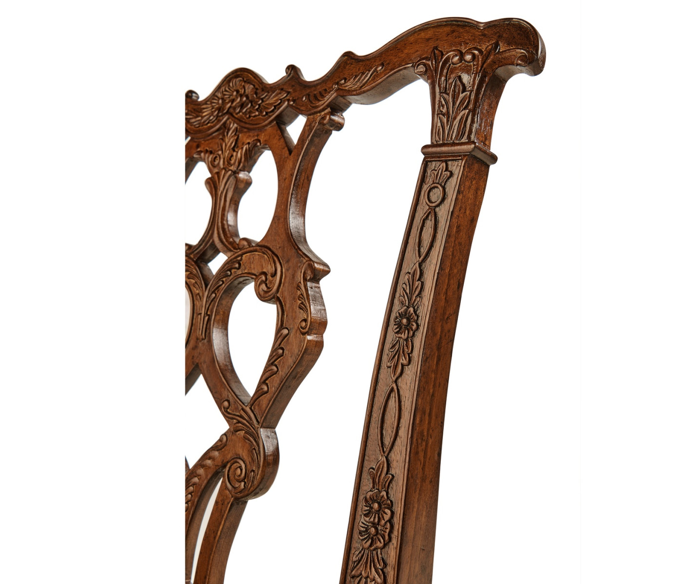 Chippendale Rococo Quatrefoil Side Chair