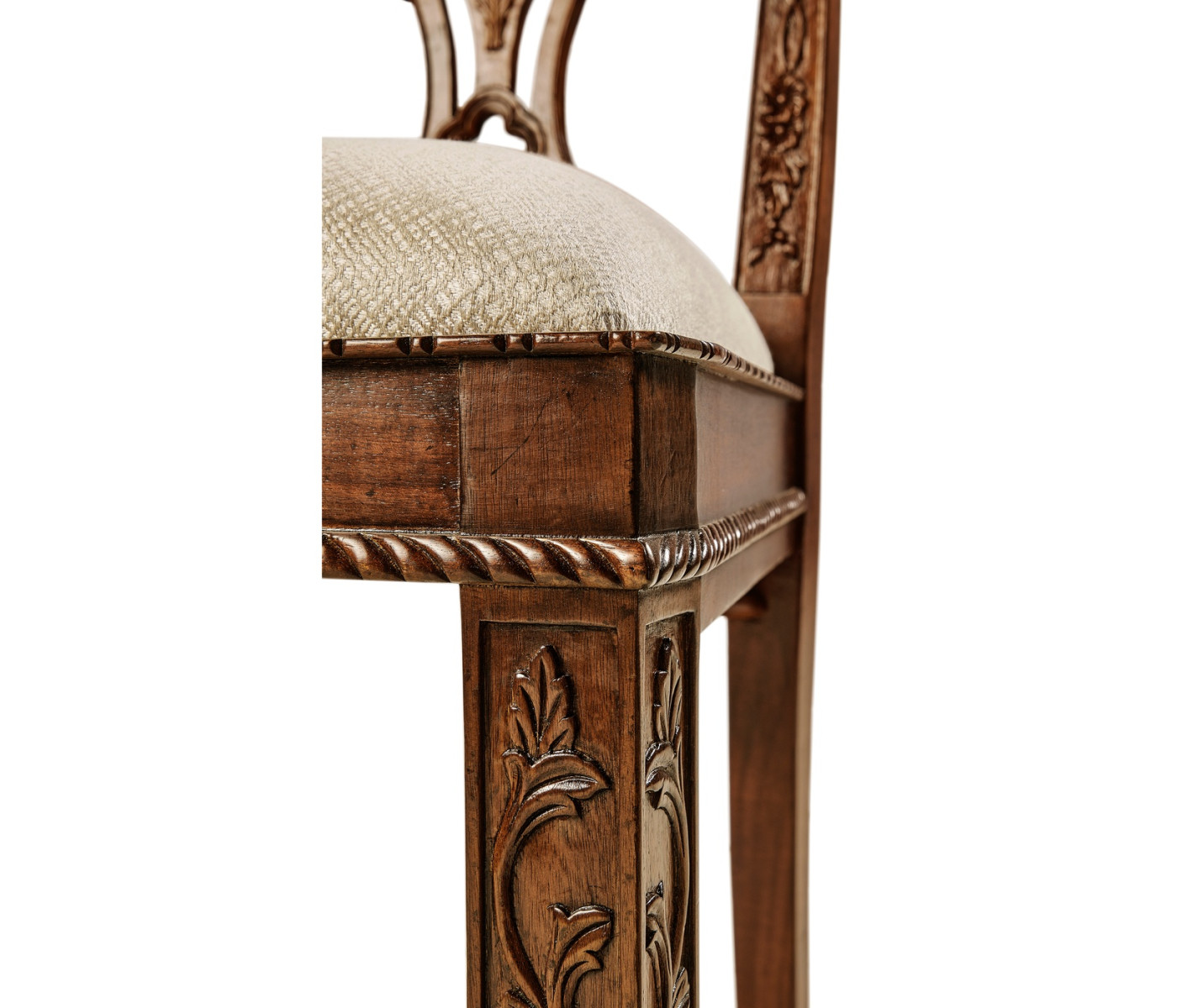 Chippendale Rococo Quatrefoil Side Chair