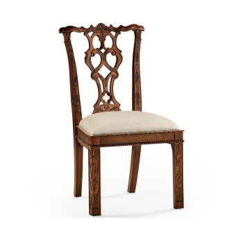 Chippendale Rococo Quatrefoil Side Chair