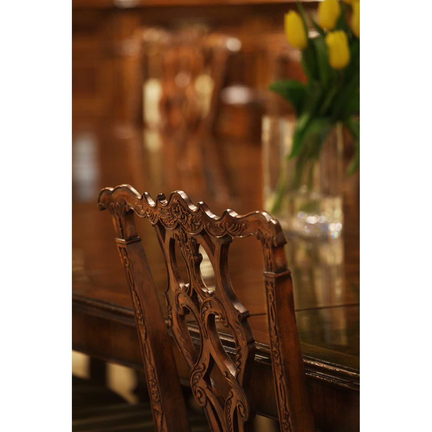 Chippendale Rococo Quatrefoil Side Chair