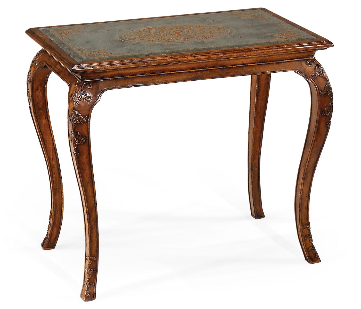 Walnut & églomisé cabriole side table