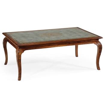 Cabriole leg églomisé coffee table