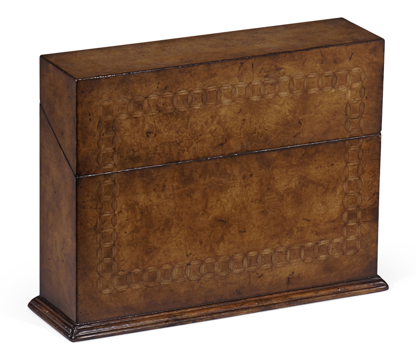 Rectangular Walnut & Circular Inlay Placemat Box