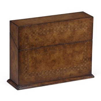 Rectangular Walnut & Circular Inlay Placemat Box