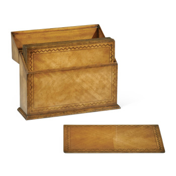 Rectangular Walnut Rope Twist Placemat Box