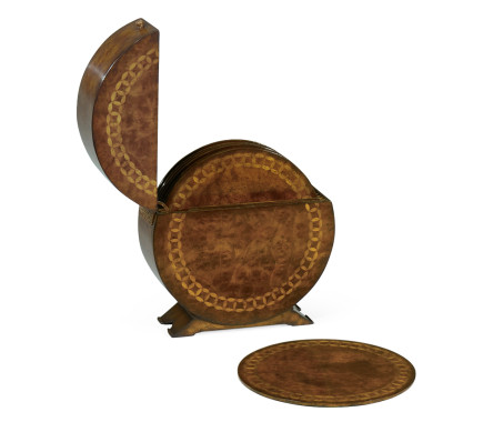 Circular Walnut & Circular Inlay Placemat Box