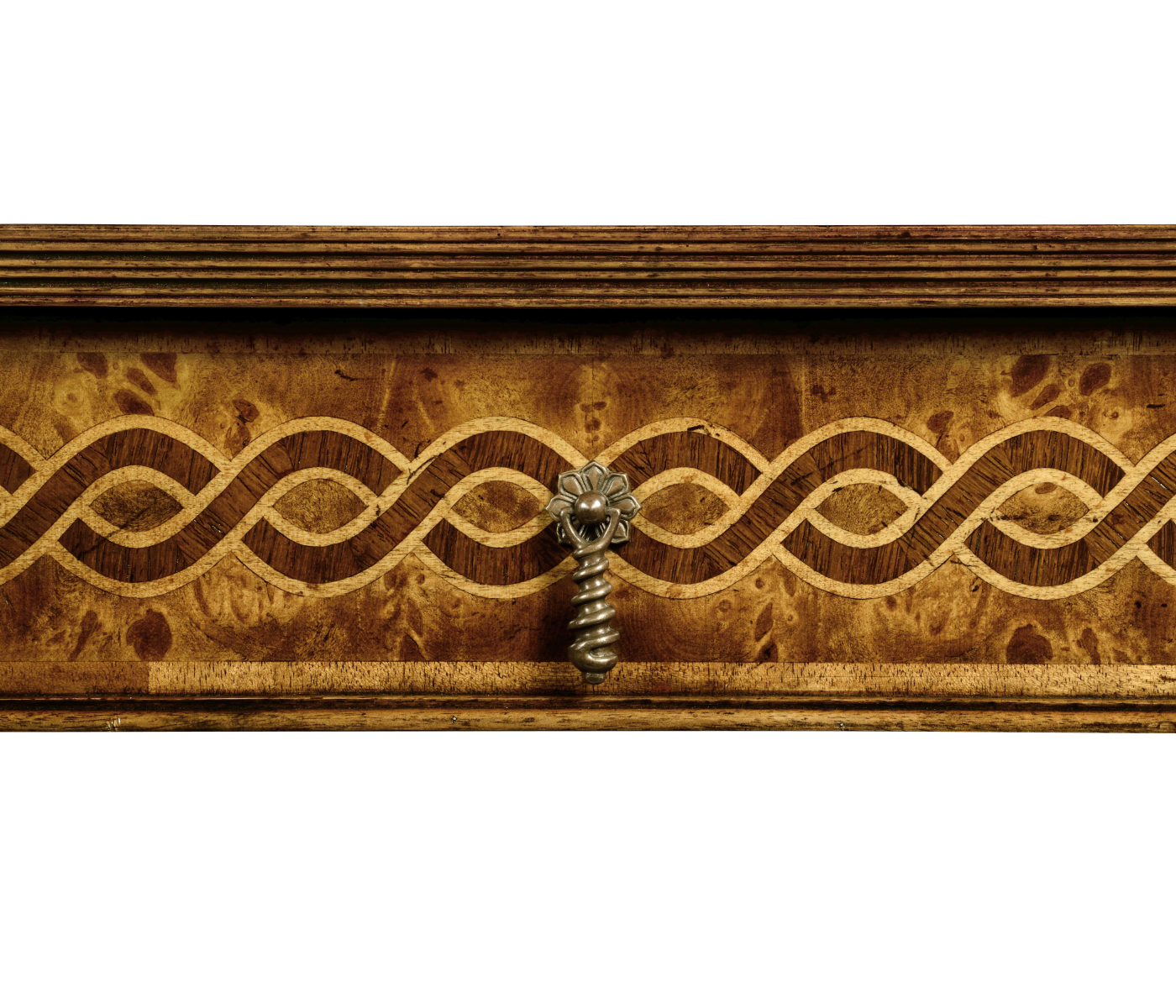 Rope veneered square side table