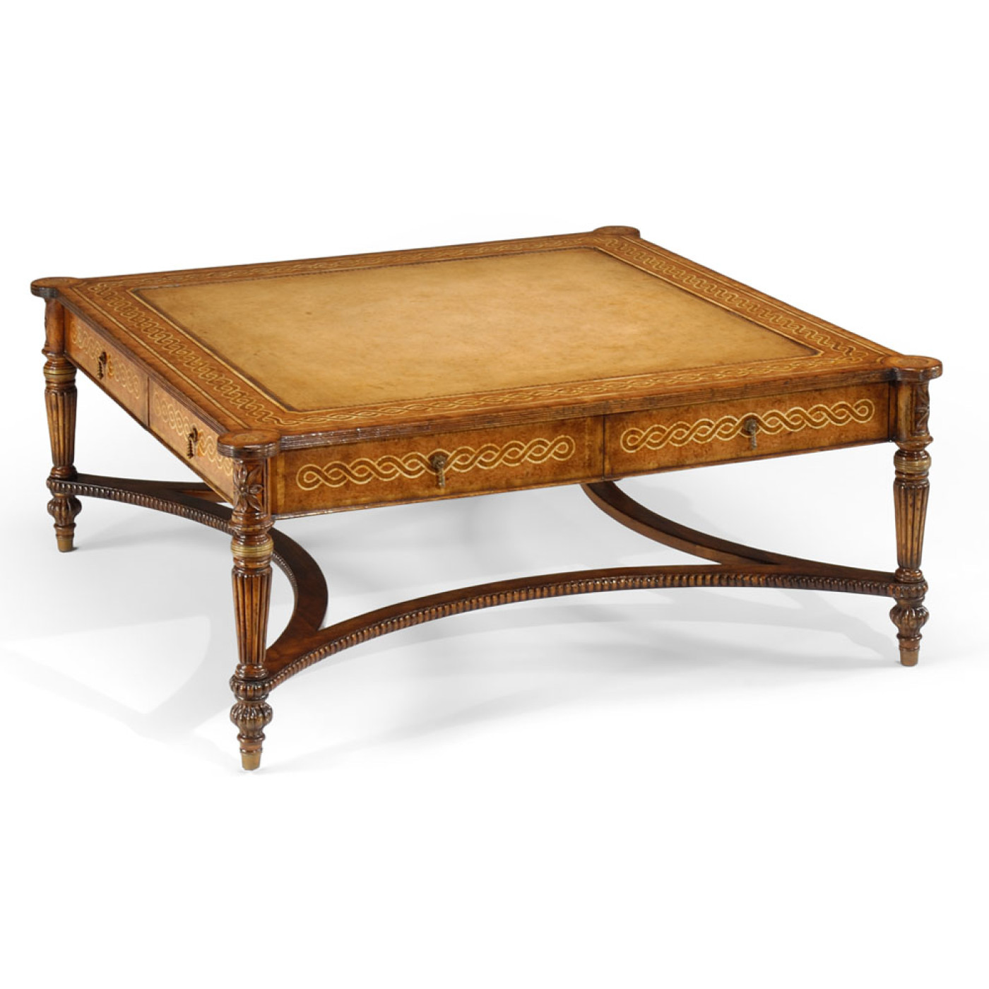 Rope twist square coffee table