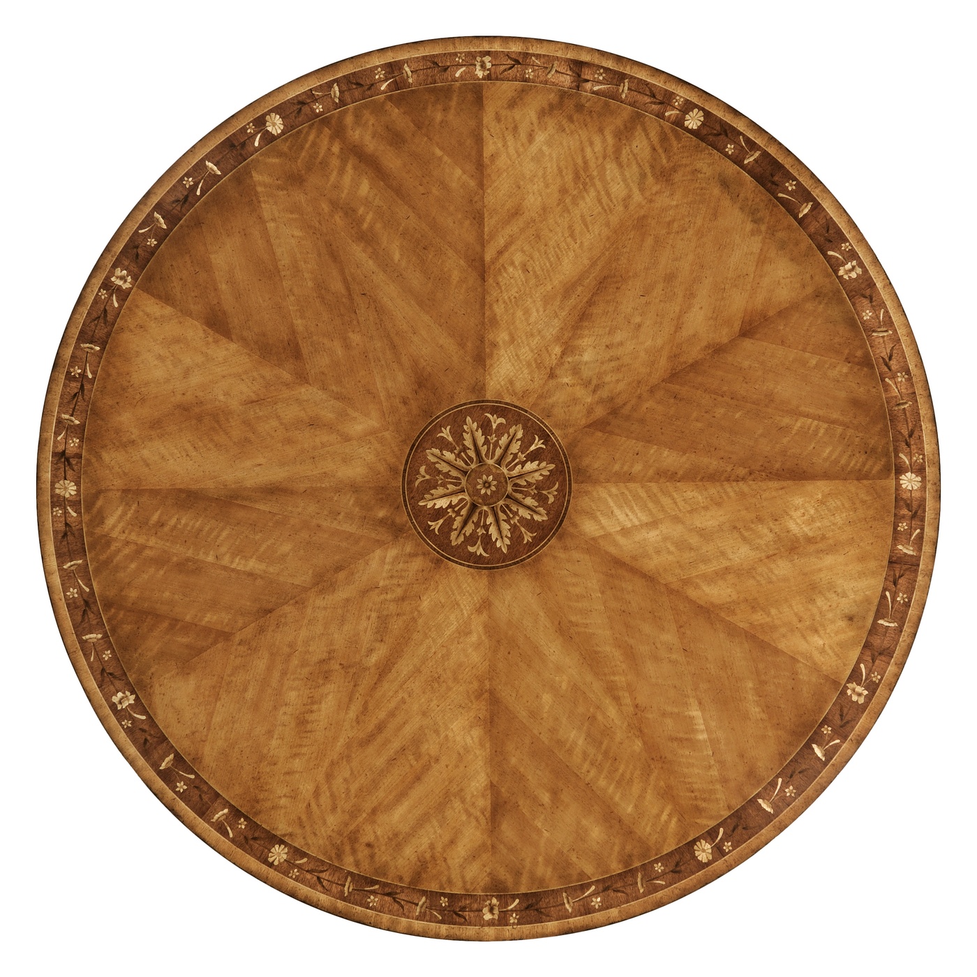 Satinwood Pedestal Dining Table with Placemats 62