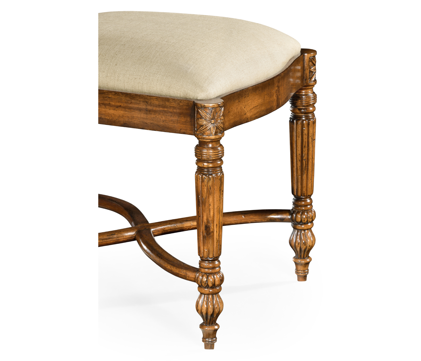 Rope twist veneer open back chair (Side)
