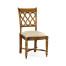 Rope twist veneer open back chair (Side)