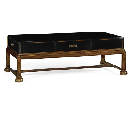 Black painted coffee table (no butterflies)