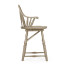 Windsor Style Grey Oak Arm Chair Counter Stool