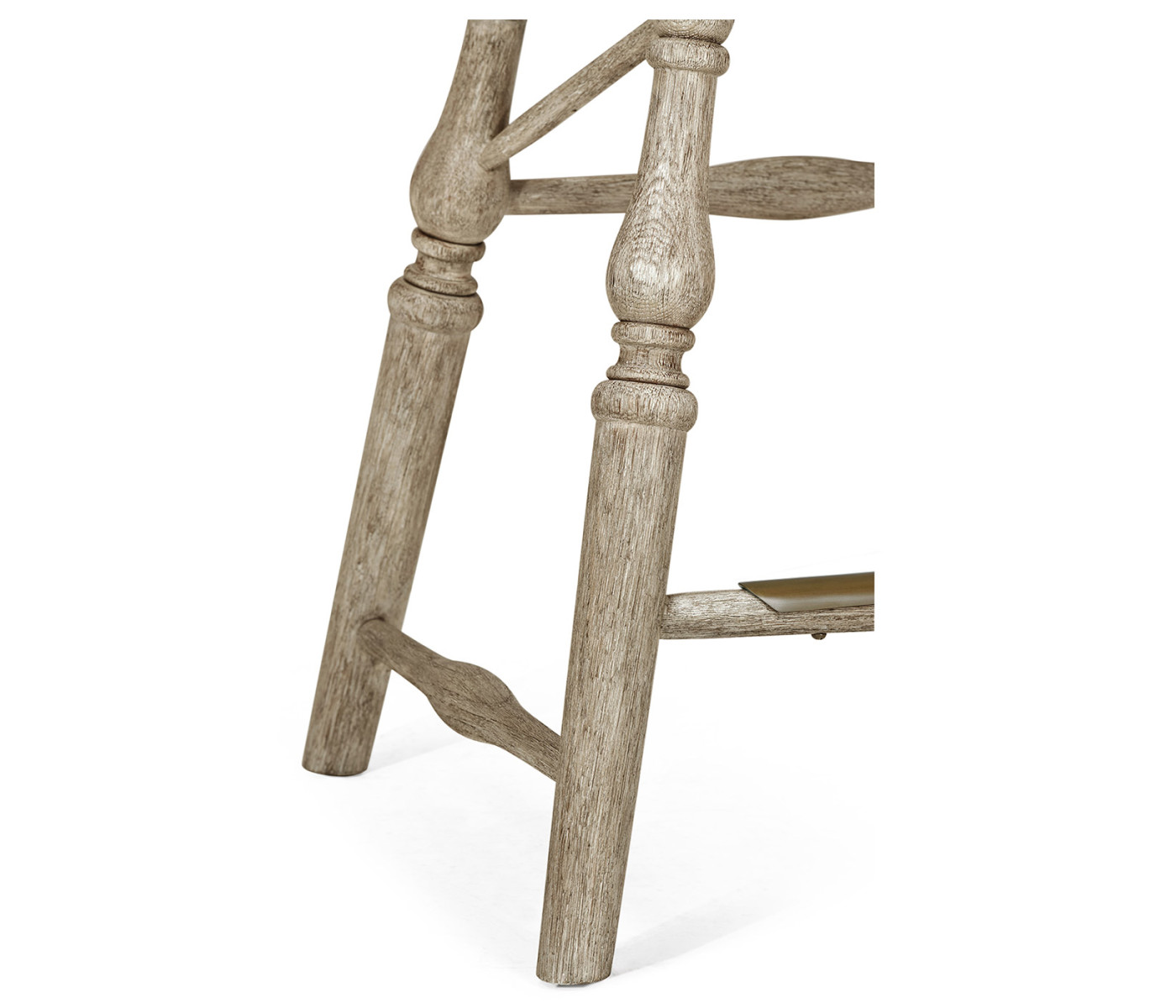 Windsor Style Grey Oak Arm Chair Counter Stool
