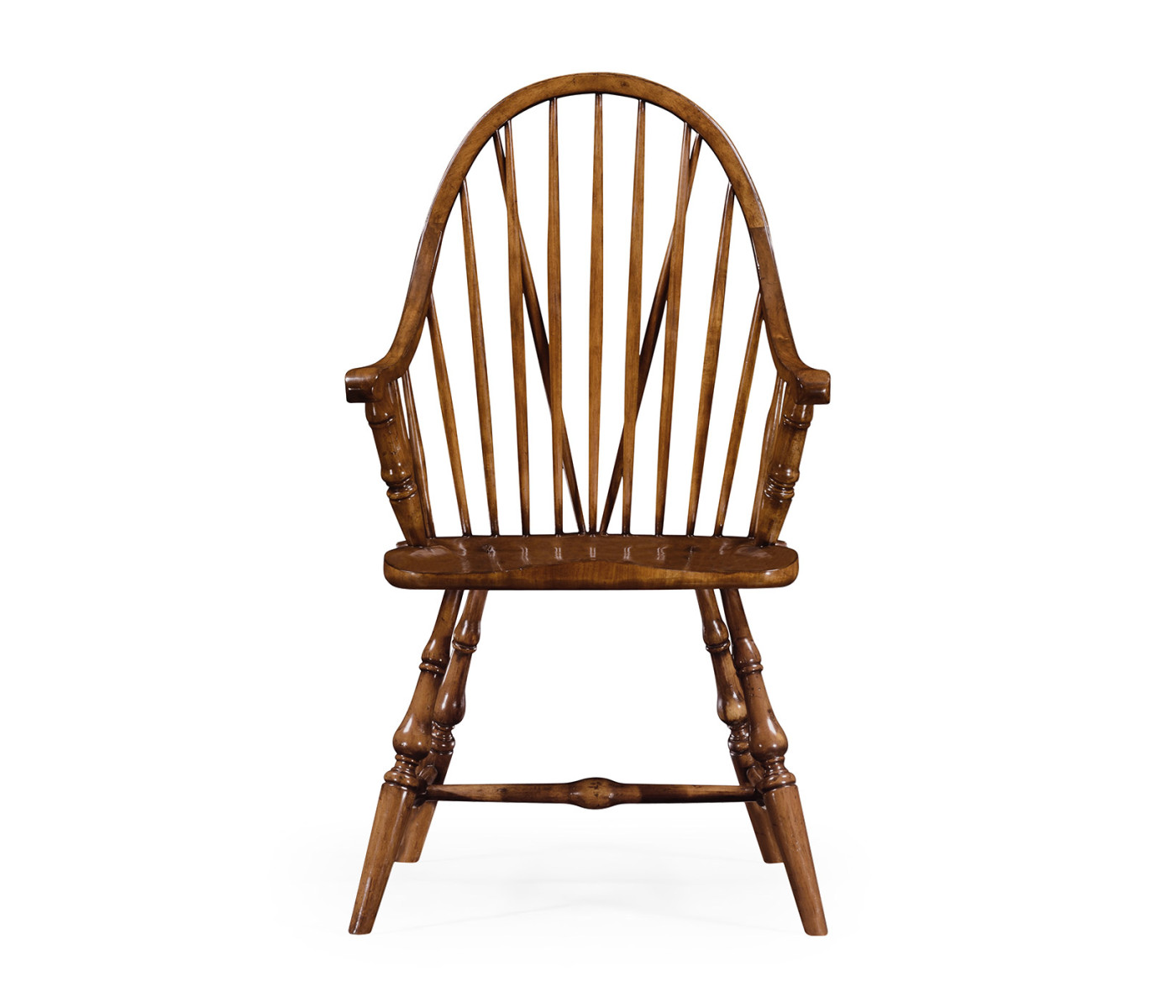 Tall Walnut Windsor Arm Chair