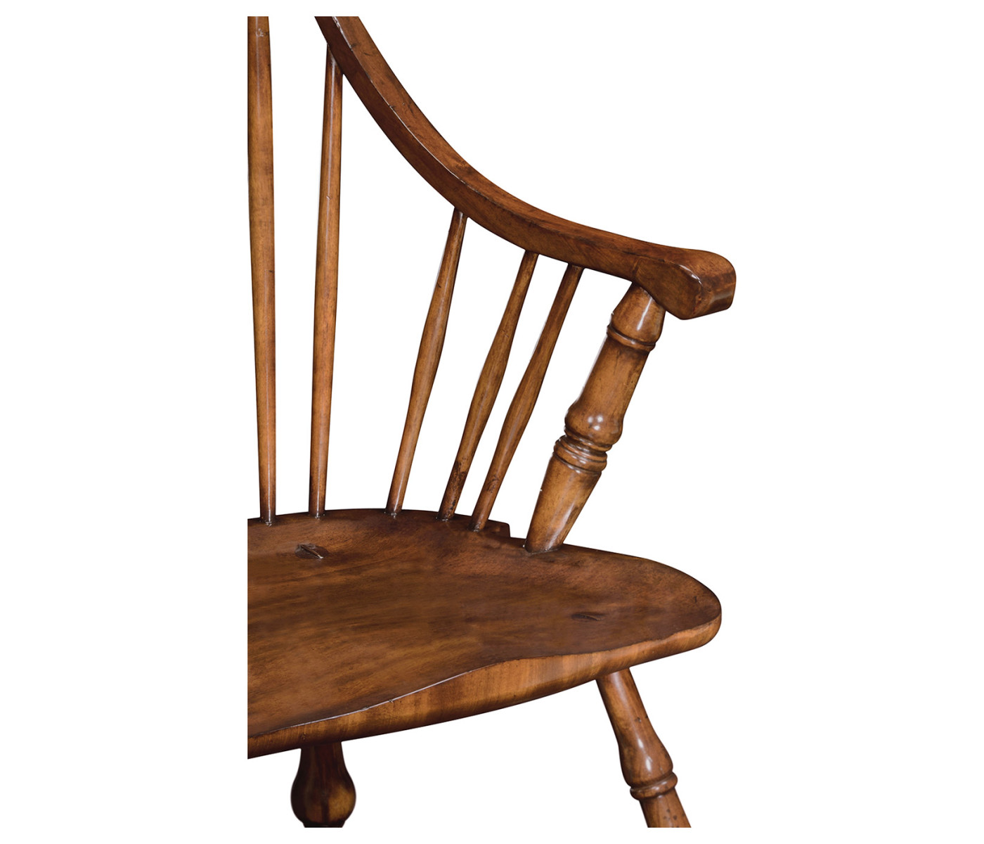 Tall Walnut Windsor Arm Chair