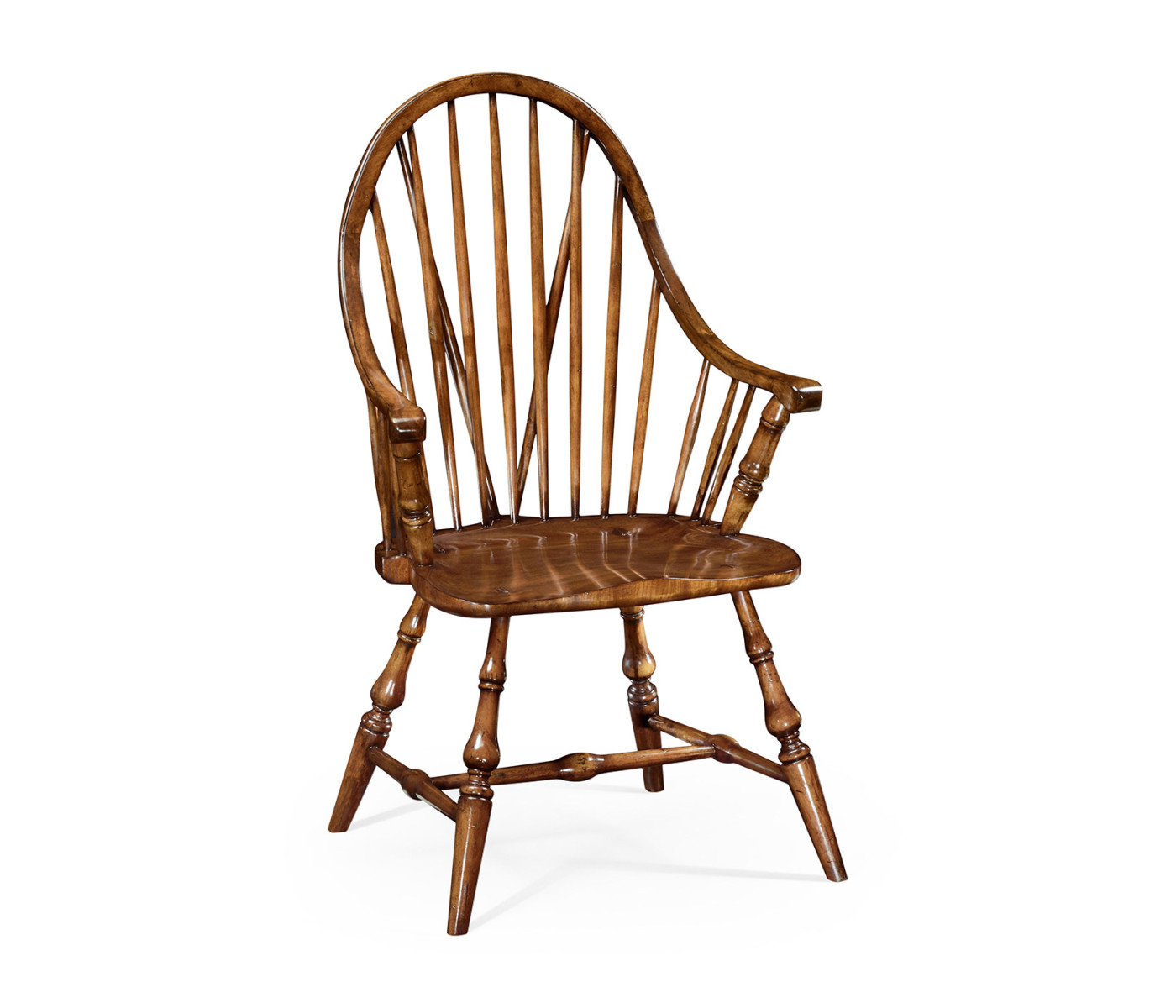 Tall Walnut Windsor Arm Chair