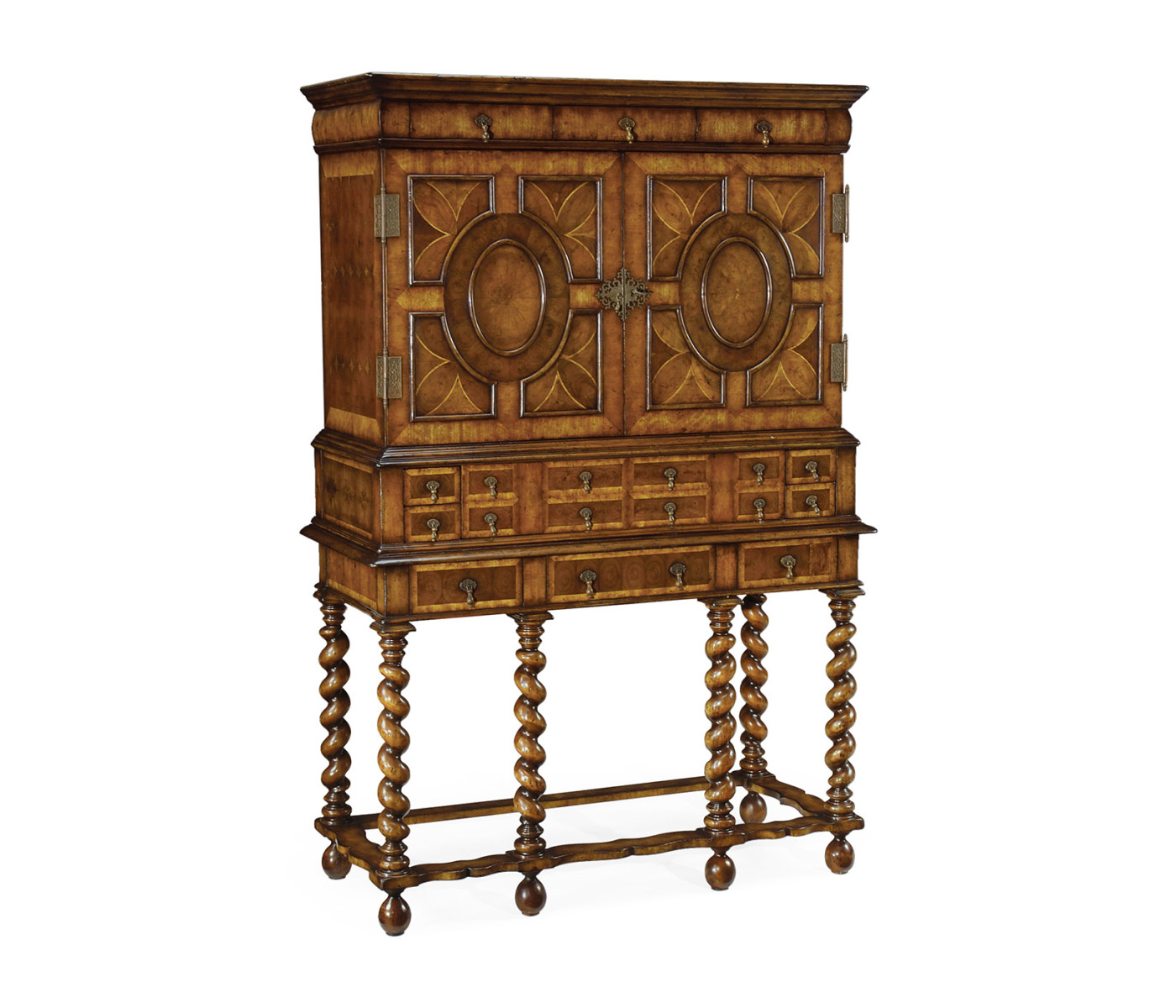 William & Mary Walnut & Oyster Drinks Cabinet