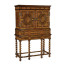 William & Mary Walnut & Oyster Drinks Cabinet