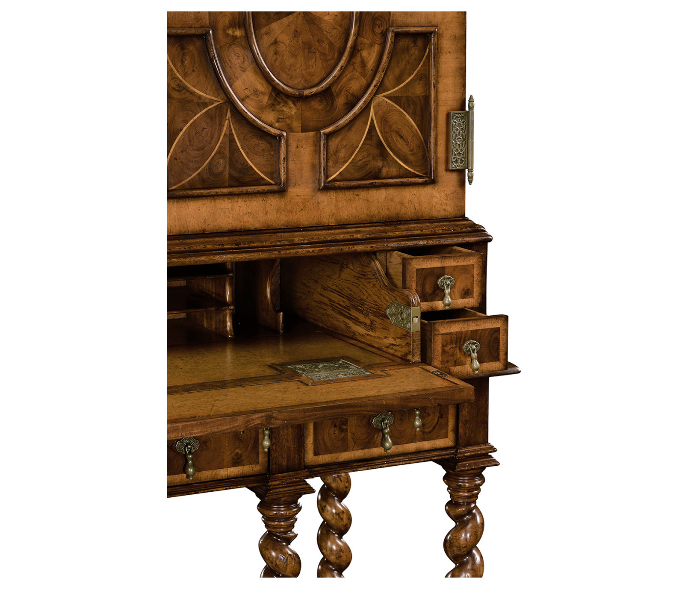 William & Mary Walnut & Oyster TV Cabinet
