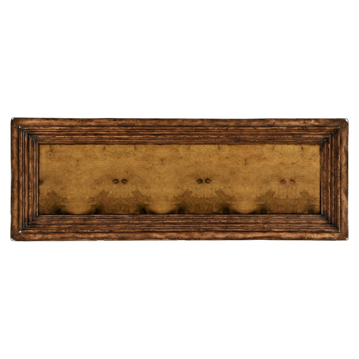 Distressed walnut 2-door cupboard (Square brass handles)