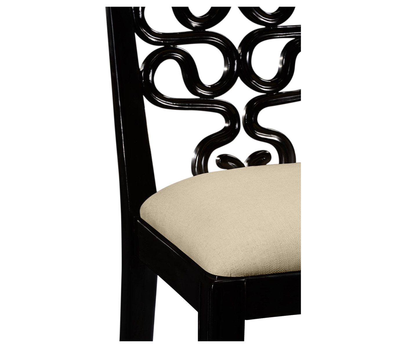 Serpentine Back Counter Stool Side Chair