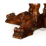 Round counter table with planked top