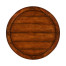 Round counter table with planked top