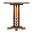 Round counter table with planked top