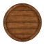 Round counter table with planked top